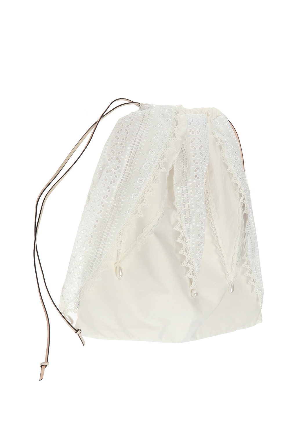 The LOEWE thread | White Drawstring pouch Loewe